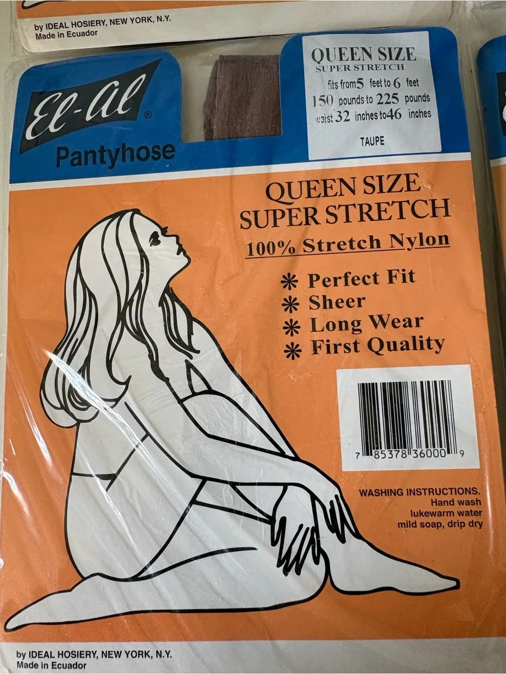 Queen Size Super Stretch Pantyhose - 4 Assorted colors NWT
